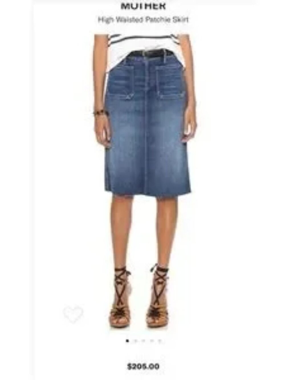 MOTHER Denim Patchie Skirt - Picture 6 of 7